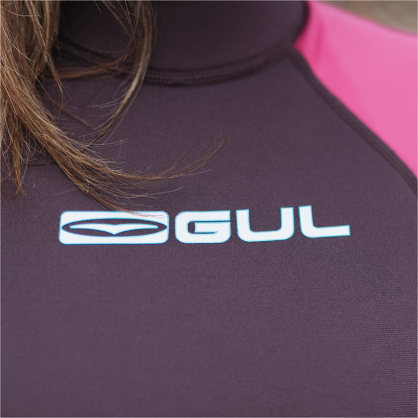 2026 Gul Junior G-Force Natur 3/2mm Back Zip Shorty Wetsuit GF3307-PUPI - Purple / Pink
